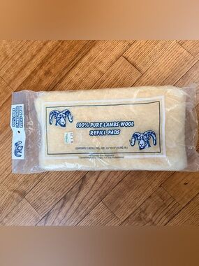 New VTG 100% Pure Lambswool Refill Pad 10" Floor Wax Applicator NIP Brooklyn NY